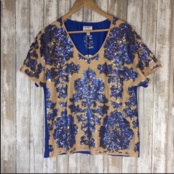 NWT Tracy Reese FT Sequined Blouse - Picture 3 of 7